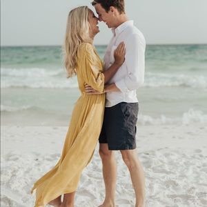 En Creme mustard yellow dress